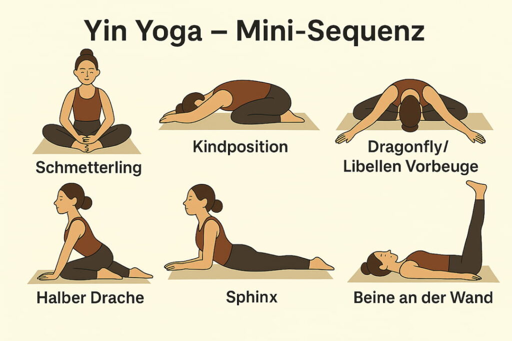 Yin Yoga Posen Mini-Sequenz Variationen
