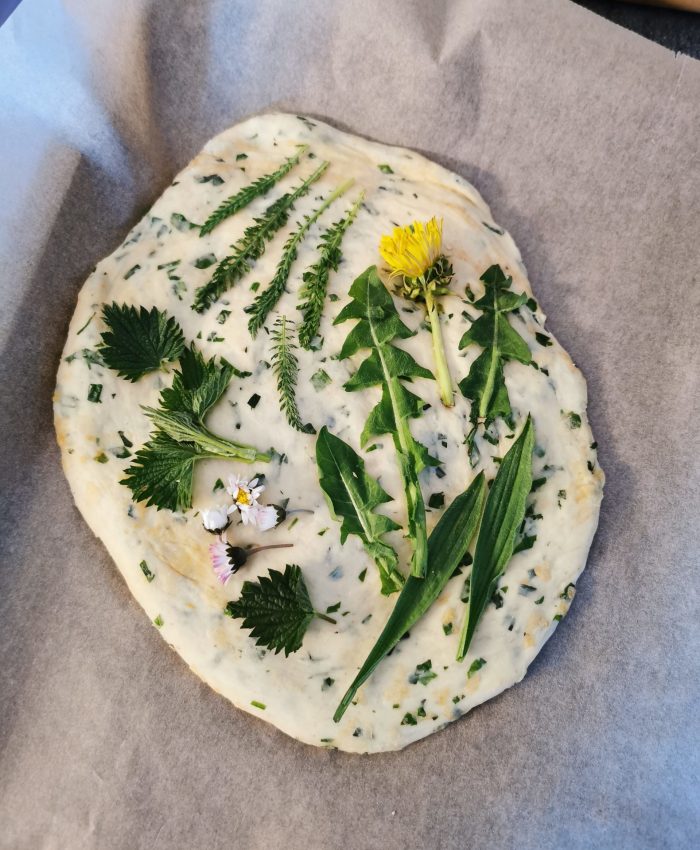 wildkräuter fladenbrot veganes fladenbrot